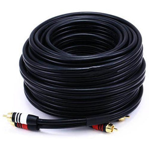 Câble audio 2xRCA Mâle/Mâle 50 pieds HAUTE QUALITE RG59U 22AWG - Simple Boutique