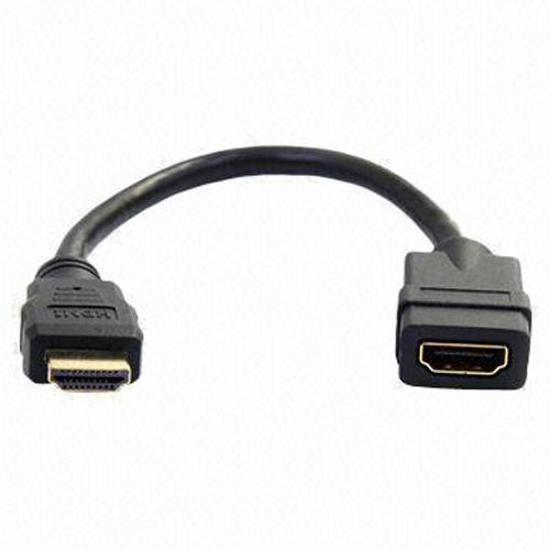 Câble flexible HDMI M/F 28 AWG de 8 pouces noir (Port saver) - Simple Boutique
