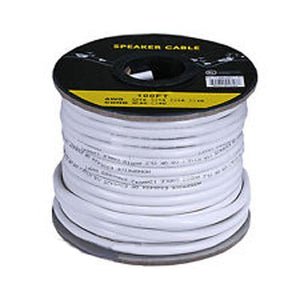 Câble haut-parleur 100pi In-Wall CL2 14 AWG blanc - Simple Boutique