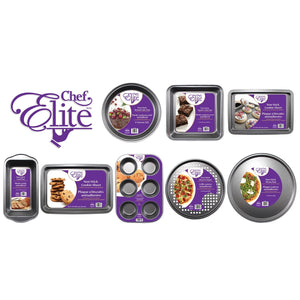 ChefElite - Ensemble de 2 Moules Muffins, Capacité de 12, Antiadhésif, Acier au Carbone - Simple Boutique