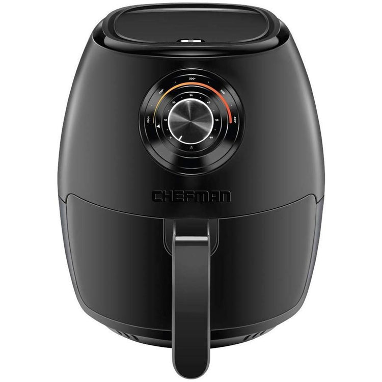 Chefman TurboFry 3,5L Friteuse à Air avec Panier pour Lave-Vaisselle, Double Contrôle de Température, Minuterie de 60 Minutes, Noire - Simple Boutique