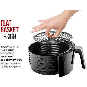 Chefman TurboFry Friteuse à Air 2L Compacte avec Panier pour Lave-Vaiselle, Contrôle de la Température Réglable, Minuterie 30 Minutes Noire - Simple Boutique