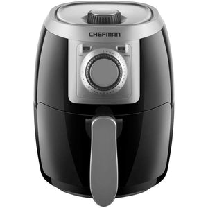 Chefman TurboFry Friteuse à Air 2L Compacte avec Panier pour Lave-Vaiselle, Contrôle de la Température Réglable, Minuterie 30 Minutes Noire - Simple Boutique