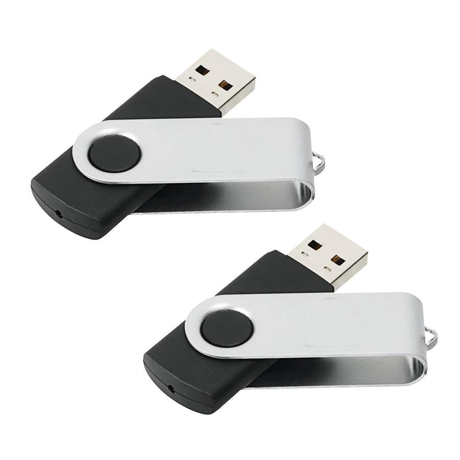 Clé USB 2.0 32 GB Générique Avec Rabat Noir (Paquet de 2) - Simple Boutique
