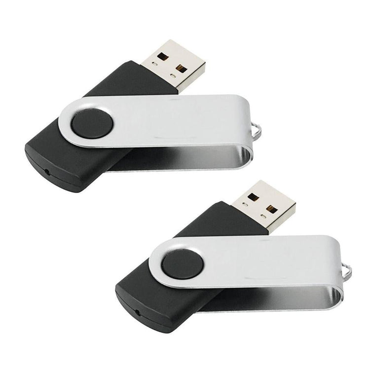 Clé USB 2.0 32 GB Générique Avec Rabat Noir (Paquet de 2) - Simple Boutique
