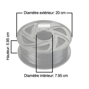 CloneBox - Filament PLA imprimante 3D 1.75mm Préc. +/-0.05mm 1kg, Transparent - Simple Boutique