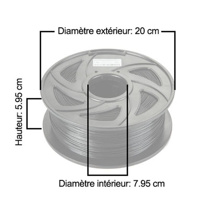 CloneBox - Filament PLA imprimante 3D 1.75mm Préc. +/-0.05mm 1kg, Transparent - Simple Boutique