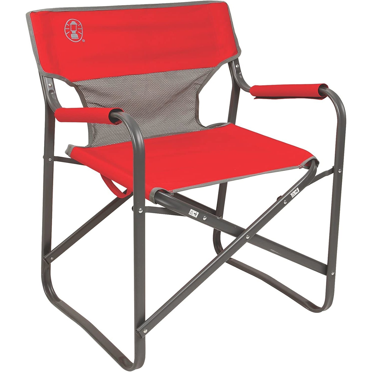 Coleman - Chaise de Camping, Châssis en acier, Capacité Maximum de 136 Kg, Rouge - Simple Boutique