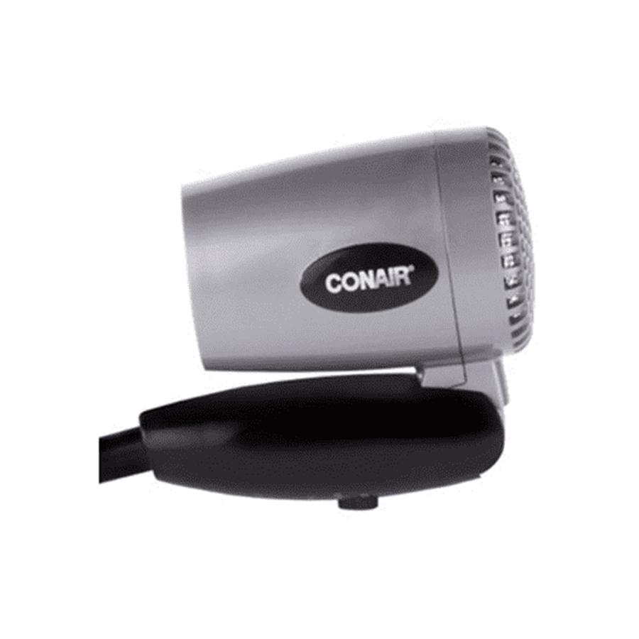 Conair 124AC - Sèche-Cheveux Compact de Voyage avec Poignée Pliable, 1600W, Argenté - Simple Boutique
