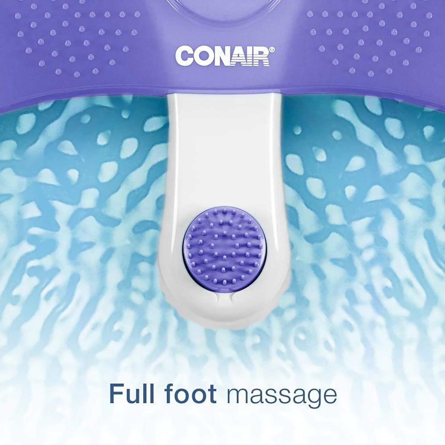 Conair - Bain de Pieds avec Massage à Vibration, Blanc et Violet - Simple Boutique