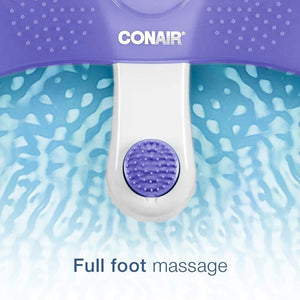 Conair - Bain de Pieds avec Massage à Vibration, Blanc et Violet - Simple Boutique