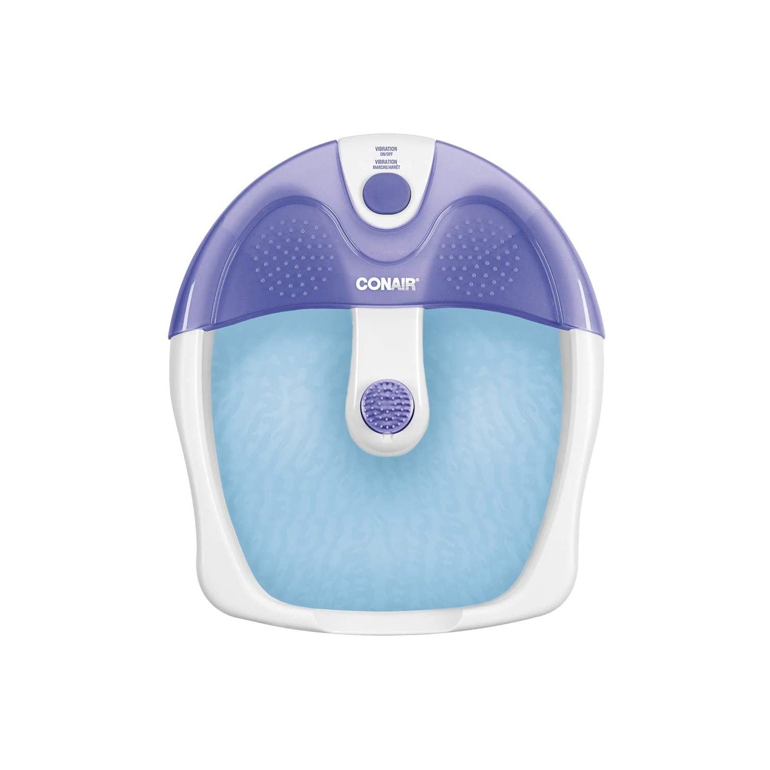 Conair - Bain de Pieds avec Massage à Vibration, Blanc et Violet - Simple Boutique