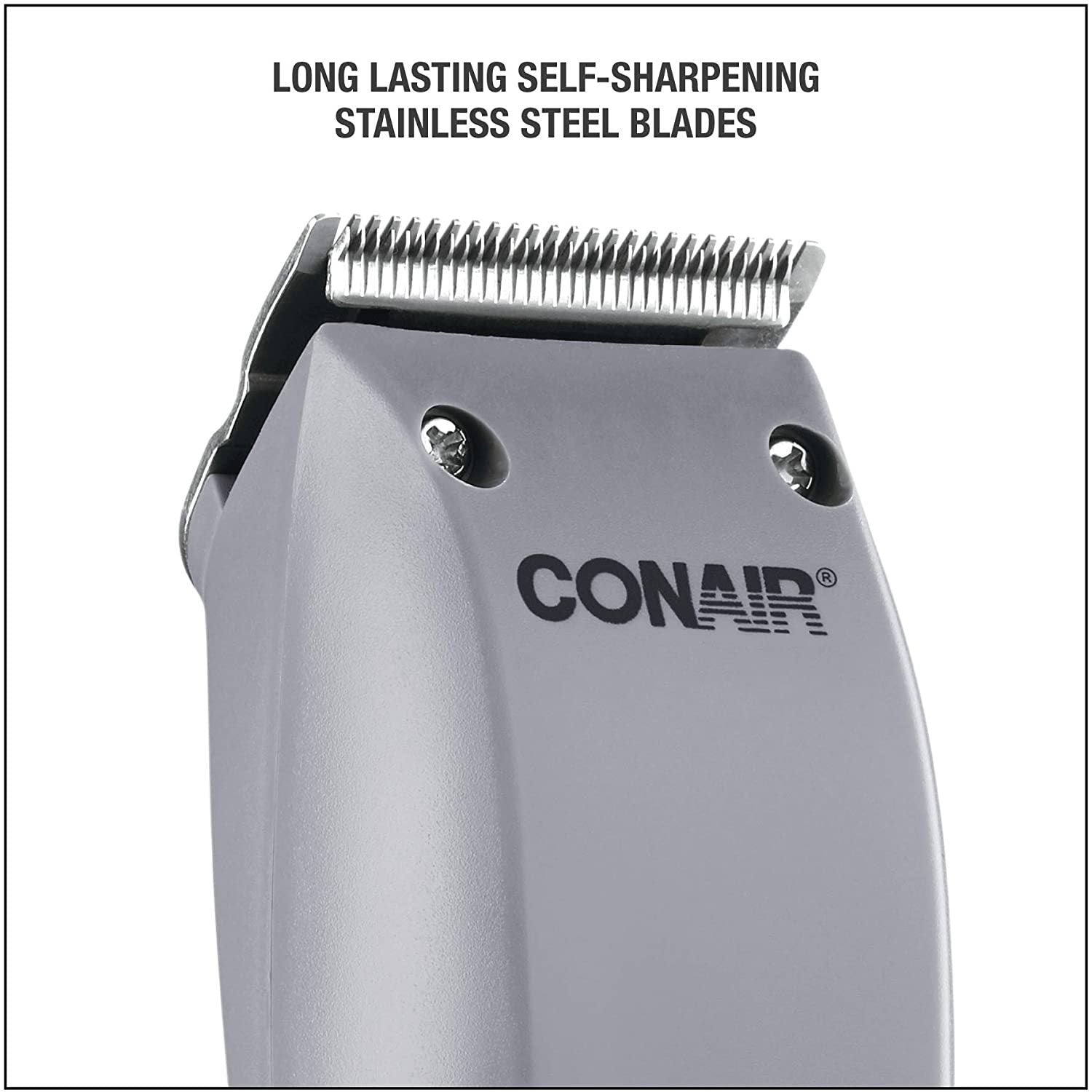 Conair HC90AC - Tondeuse à Cheveux Kit de 10 Pièces avec Lames en Acier Inoxydable Auto-Affûtantes Longue Durée Gris - Simple Boutique