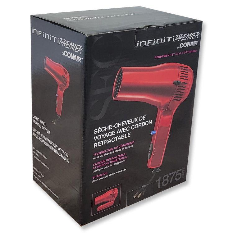 Conair - Sèche-Cheveux Ionique avec Poignée Pliable, 1875 Watt, Rouge - Simple Boutique
