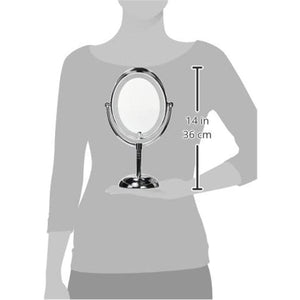 Conair TGBE51LEDC - Miroir Bilatéral sur Pied, Grossissement 7x et 1x, Éclairage Doux, Fini Chromé - Simple Boutique