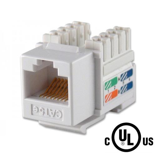 Connecteur Keystone Cat5e RJ-45 femelle Blanc Punch Type 110 - Simple Boutique