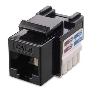 Connecteur Keystone Cat6 RJ-45 Punch Type 110 Femelle Noir - Simple Boutique