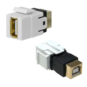 Connecteur Keystone USB 2.0 coupleur F/F Blanc Type A à B - Simple Boutique