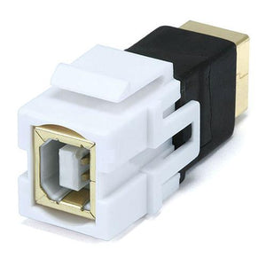 Connecteur Keystone USB 2.0 coupleur F/F Blanc Type B - Simple Boutique