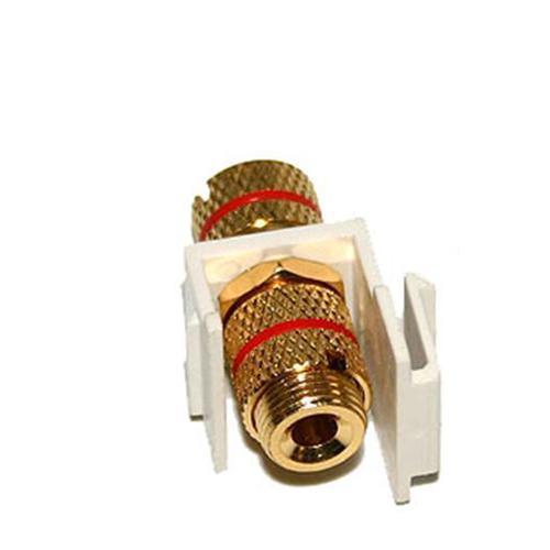 Connecteur keystone banane pour câble haut-parleurs rouge - Simple Boutique