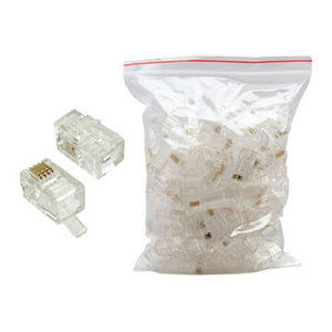 Connecteurs 6P4C RJ11 pour câble téléphone 4 conducteurs - 100pk - Simple Boutique