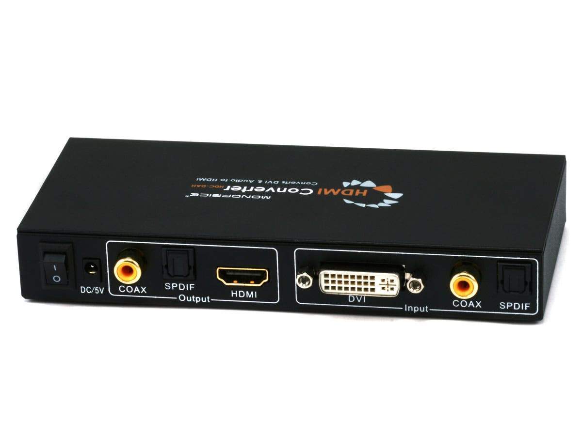 Convertisseur DVI Video + Audio Digital Coaxial et Digital Optique Toslink à HDMI - Simple Boutique