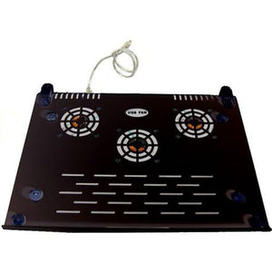 Cooler pour Laptop, 3 ventilateur, aluminium, alimentation USB - Simple Boutique