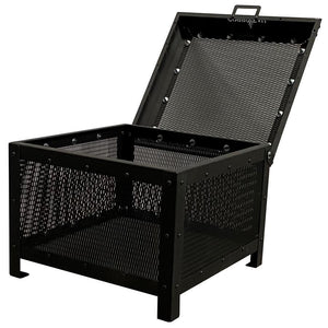 Corriveau Meubles de Jardins - Foyer Extérieur, 20" x 20" x 16", Structure en Acier Noir - Simple Boutique