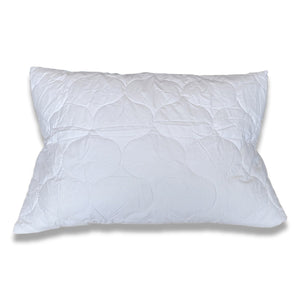 Cotton House - Protège-Oreiller Matelassé 100% Coton, Imperméable et Hypoallergénique, Grandeur Queen, Blanc - Simple Boutique