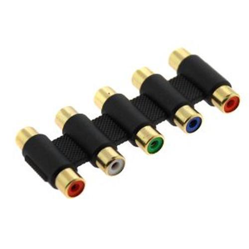 Coupleur de câbles component F/F à 5 prises RCA RGB + Audio L-R - Simple Boutique
