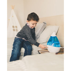 Crane - Humidificateur d'air Ultrasonic à Brume Fraiche, Buse Rotative 360 Degrée, Bleu - Simple Boutique