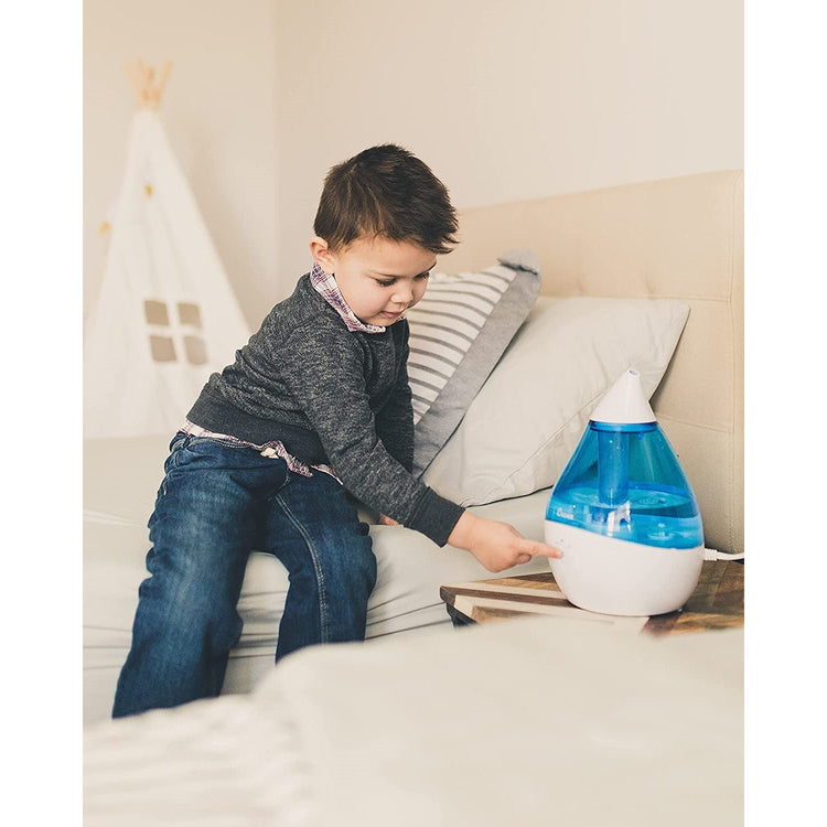 Crane - Humidificateur d'air Ultrasonic à Brume Fraiche, Buse Rotative 360 Degrée, Bleu - Simple Boutique