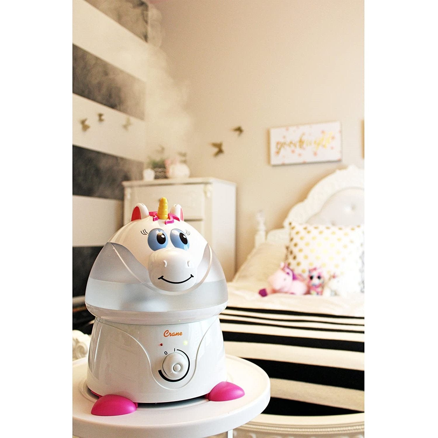 Crane - Humidificateur d'air à Vapeur Froide pour Chambre d'enfant, Capacité de 1 Gallon, Licorne - Simple Boutique