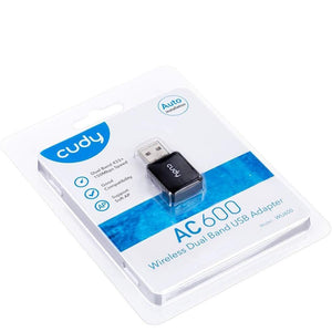 Cudy WU600 Adaptateur USB Wi-fi Double Bande avec Installation Automatique, Noir - Simple Boutique
