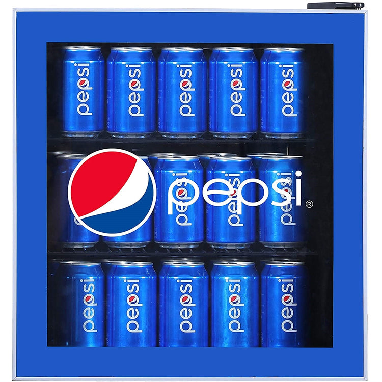 Curtis - Mini Réfigérateur Compact Pepsi, 1.8 Pied Cube, Capacité de 50 Canettes, Bleu - Simple Boutique
