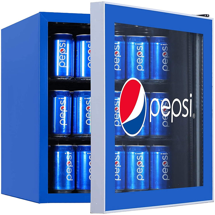 Curtis - Mini Réfigérateur Compact Pepsi, 1.8 Pied Cube, Capacité de 50 Canettes, Bleu - Simple Boutique