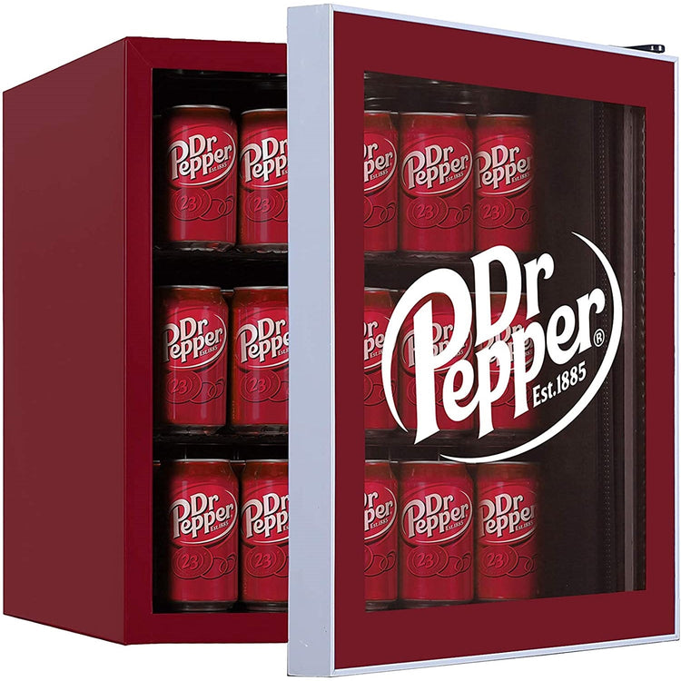 Curtis - Mini Réfrigérateur Compact Dr. Pepper, 1.8 Pied Cube, Capacité de 50 Canettes, Rouge - Simple Boutique