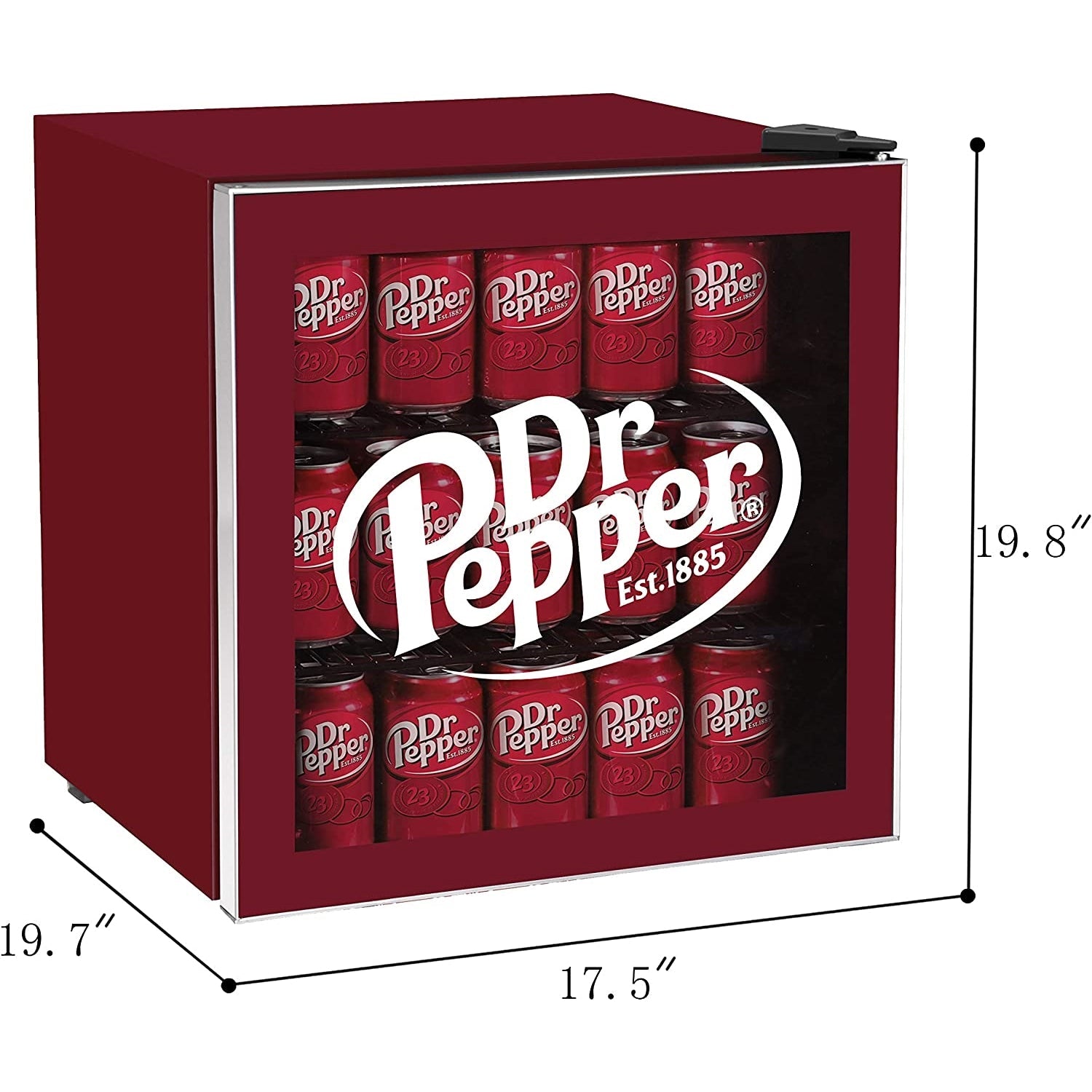 Curtis - Mini Réfrigérateur Compact Dr. Pepper, 1.8 Pied Cube, Capacité de 50 Canettes, Rouge - Simple Boutique