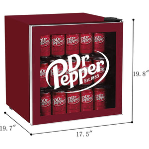 Curtis - Mini Réfrigérateur Compact Dr. Pepper, 1.8 Pied Cube, Capacité de 50 Canettes, Rouge - Simple Boutique