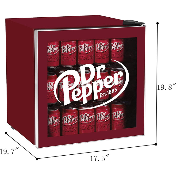 Curtis - Mini Réfrigérateur Compact Dr. Pepper, 1.8 Pied Cube, Capacité de 50 Canettes, Rouge - Simple Boutique