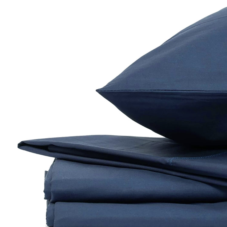 DB Chez Vous - Ensemble de Draps en Microfibre, Hypoallergénique, Grandeur Twin, Bleu - Simple Boutique