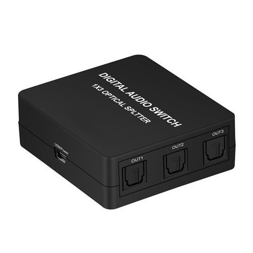 Diviseur Pour Câbles Audio Numérique Toslink Fibre Optique 1 Entrée À 3 Sorties Amplifié - Simple Boutique