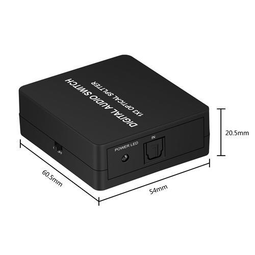 Diviseur Pour Câbles Audio Numérique Toslink Fibre Optique 1 Entrée À 3 Sorties Amplifié - Simple Boutique