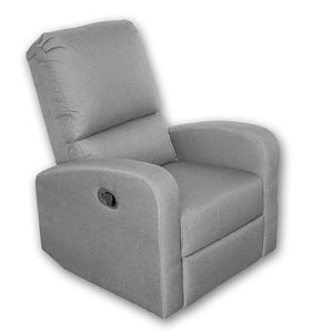 Dormatex Emilia Chaise Fauteuil Inclinable Pivotante Gris Pâle - Fait au Canada - Simple Boutique