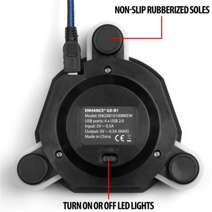 ENHANCE Hub USB pour Souris de Jeu Bleu - Simple Boutique