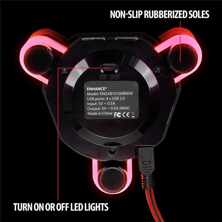 ENHANCE Hub USB pour Souris de Jeu Rouge - Simple Boutique