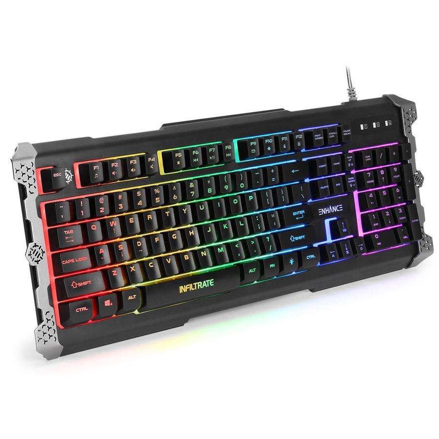 ENHANCE Infiltrate Clavier de Jeu Noir - Simple Boutique