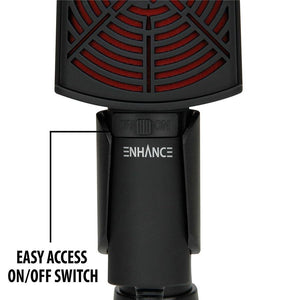 ENHANCE Microphone à condensateur à Port USB Rouge - Simple Boutique