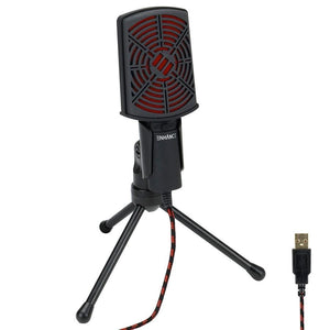 ENHANCE Microphone à condensateur à Port USB Rouge - Simple Boutique