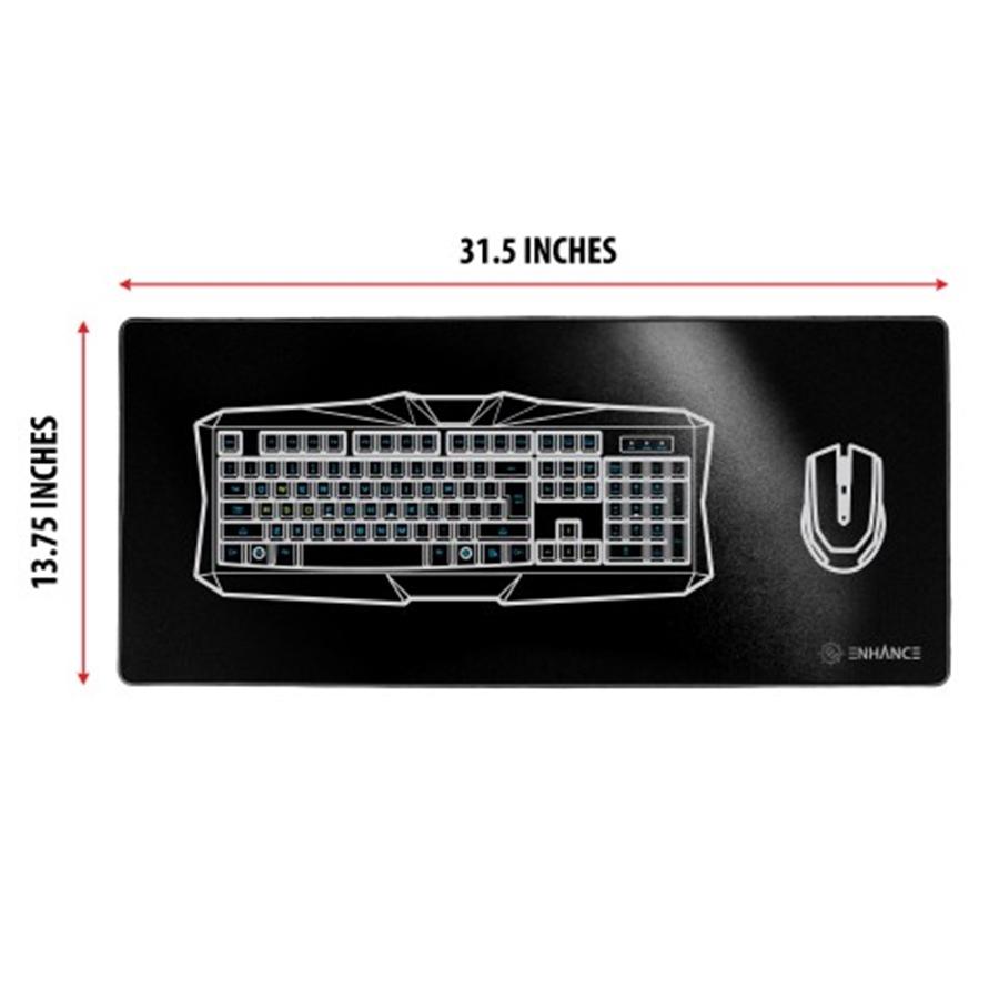 ENHANCE Pathogen GX-MP2 XXL Tapis de Souris de Jeu Noir - Simple Boutique